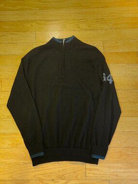 G/FORE Black 1/4 Zip Performance Mid-Layer Golf Performance Pullover Mens Medium